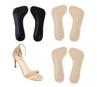 3 Pairs kclkda Heel Insoles for Women, Self-Adhesive Insoles for Sandals, Sweat Absorbing Insole Comfort Breathable Non-Slip Feet Pads, Metatarsal Arch Foot Pain Cushion, Summer High Heel Cushion Pads