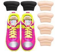 3 Pairs Kids Heel Grips Self-Adhesive Heel Cushion Cute Soft Grips Liner Add Comfort and Volume to Too Large Shoe Inserts Prevent Skin Rubbing Blister Shoe Fit for Toddlers Girls Boys (Apricot+Black)