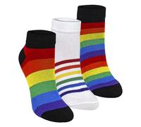 3 Pairs Kids Rainbow Socks | Sock Snob | Ankle Low Cut Colourful Novelty Socks For Boys Girls