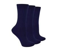 3 Pairs Merino Wool Winter Thick Cushion Warm Boot Socks Steven Navy 3-5
