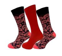 3 Pairs Luxury Bamboo Designer Socks for Men - Alexander Green Paisley, Antibacterial & Breathable, UK 7-11