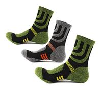 3 Pairs Men Women Hiking Walking Socks - UK Size 3-6, Anti Blisters, Soft, Warm, Comfortable, Breathable Nature Cotton Padded, Fit Well for Outdoor Sports Athletic Running Trekking Golf Yoga Camping
