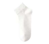 3 Pairs Men's Cotton Soft Ankle Socks for Spring Summer Fall (White)