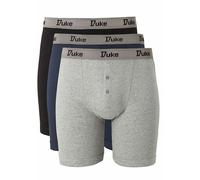 3 Pairs Mens Duke 100% Cotton Button Front Boxer Shorts/Boxers Underwear 2XL-8XL
