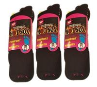 3 Pairs Mens Thermal Winter Warm Hot Sox Chunky Thick 2.3 TOG Black, Mens 6-11 UK