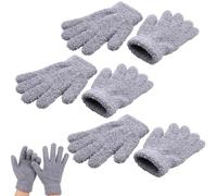 3 Pairs Minky Dusting Glove, Minky Glove Duster, Household Furniture and Blinds Dust Removal, Car Interior Cleaning Maintenance, Electronic Devices and Glass Surface Care for Multi-Surface Dusting