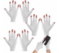 3 Pairs Moisturizing Gloves - White Cotton Gloves for Dry Hands Sleeping, Fingerless Design Overnight Glove for Women, Moisture Hand Wrap for Dry Hands Treatment