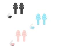3 Pairs Multi Colour Soft Silicone Ear Plugs for Sleeping Noise Cancelling Reusable Earplugs for Sleep with Case Great for Swimming, Concerts, Hearing Protection, Travel, Snoring