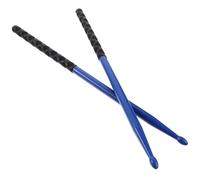3 Pairs Nylon Percussion Drumsticks with Non-skid Covers | Blue Finish, Plastic Grip Sections, Concert and Bar Use, Comfortable Hold for Varied Musical Styles