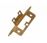 3 Pairs of Cabinet Door Flush Hinges + FINIALS EB Brass Plated Steel 63MM