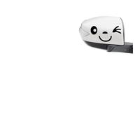 3 Pairs Of Cute Expression Body Stickers, Creative Personality, Interesting Smiling Face Rearview Mirror Stickers, Waterproof, And Car Decoration.