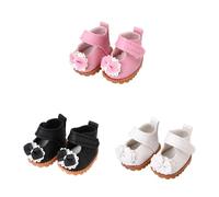 3 Pairs of Doll Shoes Suitable for 17cm Dolls, 5 Colors Suitable for Different Clothing Styles, 17cm Doll Accessories (Colors B)