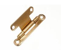 3 Pairs of Flat Concealed Hinges EB Brass Plated Steel 63MM X 29MM