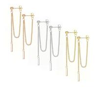 3 Pairs of Long Earrings, Simple Drop Earrings, Fashionable Design Earrings, Women’S Jewelry, Clothing Accessories