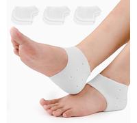 3 Pairs of Silicone Heel Pads Gel Foot Socks,Gel Heel Protectors,Silicone Heel Socks, Ankle Protection Silicone Heel Cover Breathable Heel,Heel Sleeves for Heel Pain and Cracked Heels