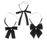 3 Pairs Of Women'S Shirt Bow Ties, Pre-Tied Bow Style, Ele And Simple Shape, Comfortable Adjustable Belt, Performance Wear Matching Pieces.