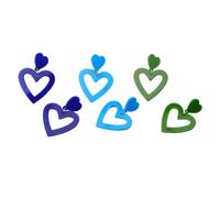 3 Pairs Practical Sturdy Acrylic Heart And Teardrop Earrings Portable Jewelry Special Gifts For Sister Or Friend Acrylic Heart Earrings