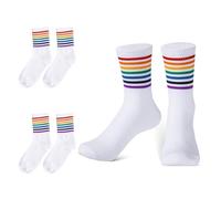 3 Pairs Rainbow Socks, Pride Socks Pride Accessories Lgbt for Adult Men Women Gift