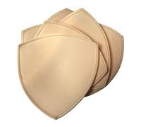 3 Pairs Removeable Triangle Bra Pads Inserts for Bikinis Top, Sport/Yoga Bra, Swimsuit, A/B,C/D Cups Optional-Beige, Beige, C/D