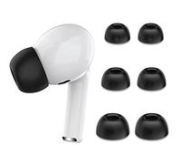 3 Pairs Replacement Ear Tips Compatible with Airpods Pro and Airpods Pro 2nd Generation with Portable Storage Case Silicone Earbuds with Noise Reduction Hole Fit in The Charging Case (S/M/L)-Black