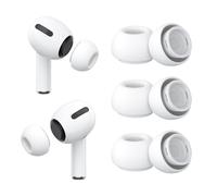 3 Pairs Replacement Ear Tips for Airpods Pro 2nd and Airpods Pro 1st with Noise Reduction Hole & Built-in Dust Guard, Soft Silicone Ear Tips for Airpods Pro and Fit in The Charging Case (White, M)
