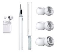[3 Pairs] Replacement Ear Tips for AirPods Pro and 2nd Generation with Noise Reduction Hole, 3 in 1 Cleaner Kit for AirPods 1 2 3 Pro/Pro 2, Silicone Ear Tips for AirPods Pro (S/M/L)