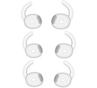 [3 Pairs] Replacement Ear Tips Hooks for Airpods 4, Ultra-Thin Silicone Eartips for Airpods4 NOT Fit in The Charging Case (White)