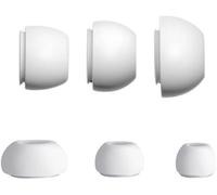 3 Pairs Replacement Earbuds Ear Tips Compatible with AirPods Pro and AirPods Pro 2, Silicon Earbuds Tips with Noise Reduction Hole, Fit in The Charging Case (Sizes S/M/L) (White)