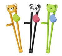 3 Pairs Reusable Training Chopsticks for Children, Finger Chopsticks with Cute Animal Helpers, Toddler-Friendly Learning Utensils for Table Manners & Fine Motor Skills