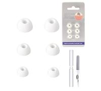 3 Pairs Silicone Ear Tips for soundcore by Anker Space A40，daunke Replacement Ear Tips，3 Different Size (S/M/L)，soft and comfortable，for In-Ear Headphones，White