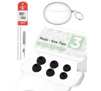 3 Pairs Silicone Earbuds for Huawei freebuds 5i，daunke Replacement Earbuds，3 Different Size (S/M/L)，soft and comfortable，for In-Ear Headphones，Black,with Transparent Headphone Case and Round Buckle