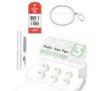 3 Pairs Silicone Earbuds for HUAWEI FreeBuds 5i，daunke Replacement Earbuds，3 Different Size (S/M/L)，soft and comfortable，for In-Ear Headphones，White,with Transparent Headphone Case and Round Buckle