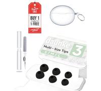 3 Pairs Silicone Earbuds for Huawei freebuds 6i，daunke Replacement Earbuds，3 Different Size (S/M/L)，soft and comfortable，for In-Ear Headphones，Black,with Transparent Headphone Case and Round Buckle
