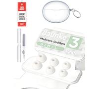 3 Pairs Silicone Earbuds for Huawei freebuds 6i，daunke Replacement Earbuds，3 Different Size (S/M/L)，soft and comfortable，for In-Ear Headphones，Black,with Transparent Headphone Case and Round Buckle