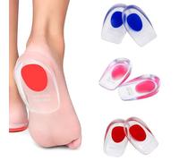 3 Pairs Silicone Gel Heel Cups Heel Spur Plantar Fasciitis Achilles Pain（S）