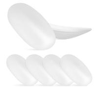 3 Pairs Silicone Shoulder Pads, Invisible Reusable Enhancer | Rounded White Design, Breathable Anti-slip Support, Shapes Shoulder Lines beneath Tops and Dresses for Formal Events