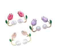 3 Pairs Studs Earrings With Flower Theme Ear Studs Add Charm To Outfits Alloy Texture Elegant Earrin For Party And Daily Fashion Jewelry Set