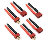 3 Pairs T Plug Connector Female and Male Deans with 12AWG Silicon Wire for RC Lipo Battery Cable Drone