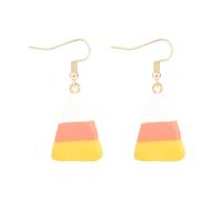 3 Pairs Thanksgiving Fall Handmade Pumpkin Pie Candy Cheese Earrings Unique Polymer Clay Candy Food Triangle Dangle Drop Earrings for Women Pastoral Style Autumn Party Jewelry Gifts, M, Zinc, No