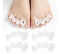 3 Pairs Toe Spacers Silicone Toe Separator to Correct Toes Women Men Toe Straighteners for Bent Toes Separators for Overlapping Toes (L)