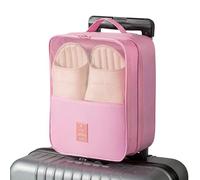 3 Pairs Travel Shoe Bag - Portable Waterproof Storage Pouch for Suitcase, Travel & Holiday Essentials, Dustproof Packing Cubes Organiser (Pink)