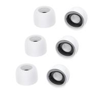 [3 Pairs] TRI Clarion Eartips For AirPods Pro Replacement Ear Tips Silicon Earbud Tips Absorption Noise Clip Design Dustproof Steel Mesh Suitable for the Charging Case(3 Pairs M Size) (SSS)