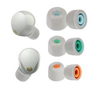 (3 Pairs) umvowuxa WF-1000XM5 Memory Foam Ear Tips Replacement Comfortable Soft Noise Isolation Earbud Cover Tips Accessories Compatible with Sony WF-1000XM5/WF-1000XM4 Headphones (Grey White)