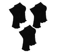 3 Pairs UV Nail Lamp Foot Protector for Gel Pedicure, Black Cloth | Reusable, Lightweight and Breathable, Flat Mouth Design, Universal Size for Professional Salons and Nail Art Sessions