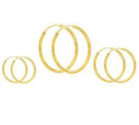 3 Pairs Vonchic Hoop Earrings Seamless Endless Hinged Hoops, Round Circle Earrings for Women 20mm/30mm/45mm Set (Gift Wrapped)