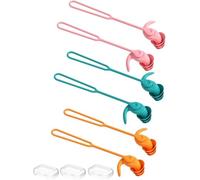 3 Pairs Waterproof Ear Plugs, Reusable Silicone Swimming Protection with Anti-Lost Lanyard for Adults, Surfing, Showering and Noise Reduction (Multi-Color)