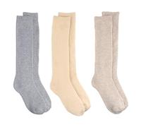 3 Pairs Welly Socks Women's Wellington Boot Socks, The Original Wellie Socks for Women, Knee High Thermal Socks UK Size 4-8, Chunky Warm Welly Socks for Hiking, Walking & Festivals