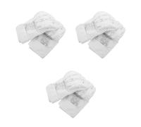 3 Pairs White PU Boxing Gloves, Padded Mma Training Sparring Mitts | High-density Cushioning, Secure Wrist Strap, Breathable Cover, Curved Fit, Grip Control for Martial Arts Fitness Sessions