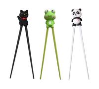 3 PairsTraining Chopsticks for Beginners, Rebound Beginner Chopsticks, Reusable Non-Slip Heat-Resistant Learning Chopstick Silicon, Cute Lucky Cat / Panda / Bear Design