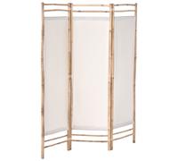 3-Panel Garden Privacy Screen ALBEROBELLO Folding Light Brown